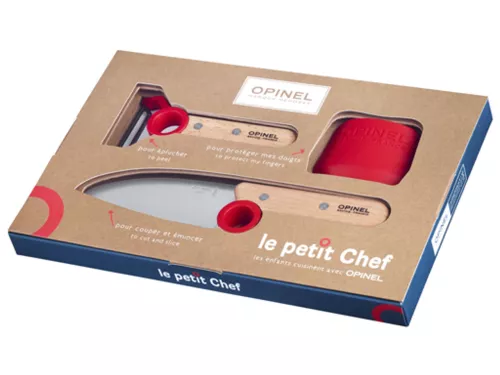 Children's kitchen set Opinel Le Petit Chef 3-piece Red