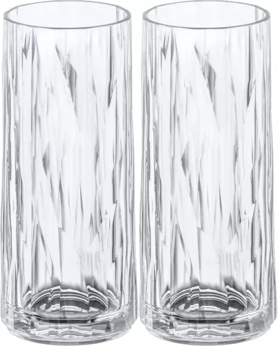 Koziol Superglas Club No. 03 Long Drink Glass 250 ml Set of 2 Pieces