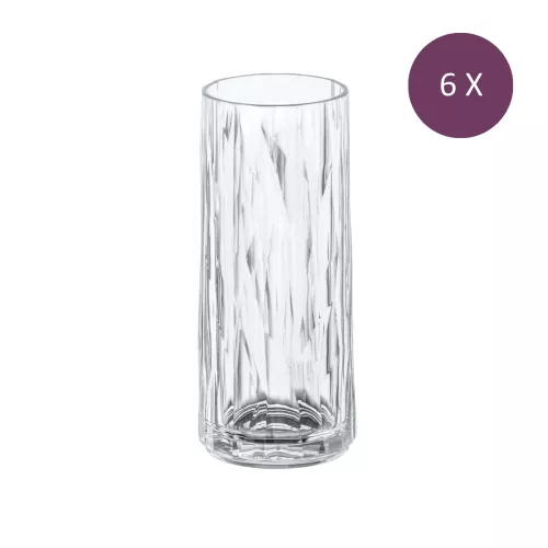 Koziol Superglas Club No. 03 Long drink glass 250 ml Set of 6 pieces