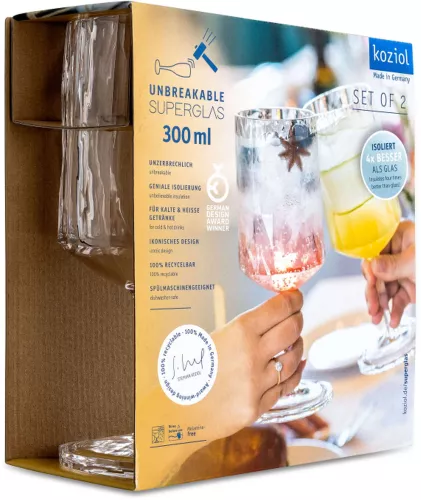 Koziol Koziol Superglas Club No. 04 Wine Glass 300 ml Set of 2 Pieces (4401535)