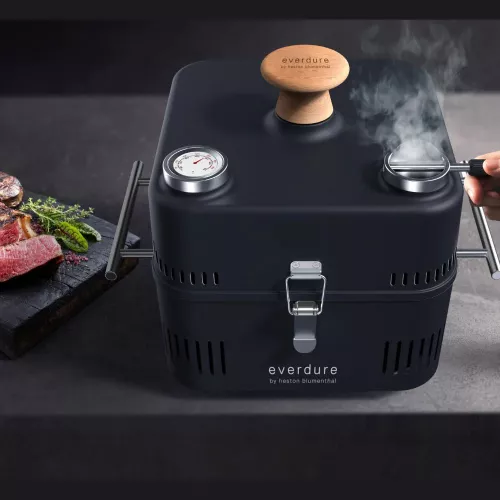 Everlasting Everdure Cube 360 Charcoal Barbecue Black with Tool Set (HBCUBE360B)