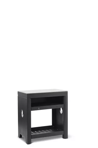 Braaimaster Side table single Black ceramic light gray