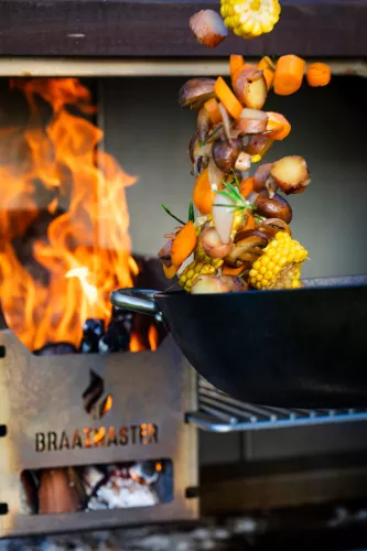 Braaimaster Braaimaster retractable frame for stainless steel/inox wok (WF01)