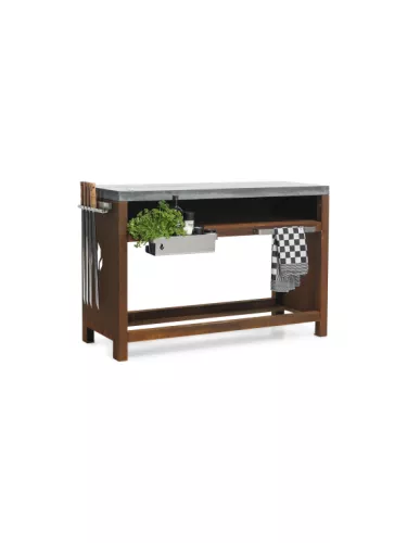 Braaimaster Braaimaster Herb rack holder for herbs, olive oil, pepper and salt stainless steel/inox (SP01)