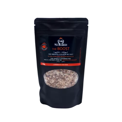 Fleur de Sel The Boost Salt with Caribbean Wood-Aged Rum Flavor