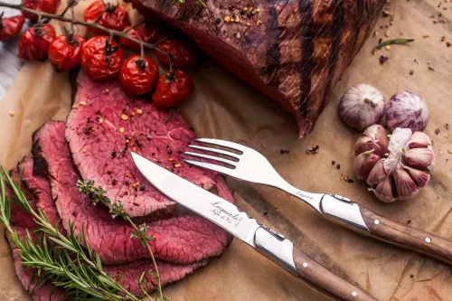 Laguiole Style de Vie Laguiole Style de Vie Luxury Line Steak Knives Olive Wood (6 pcs) (LuxSteakOlijf)