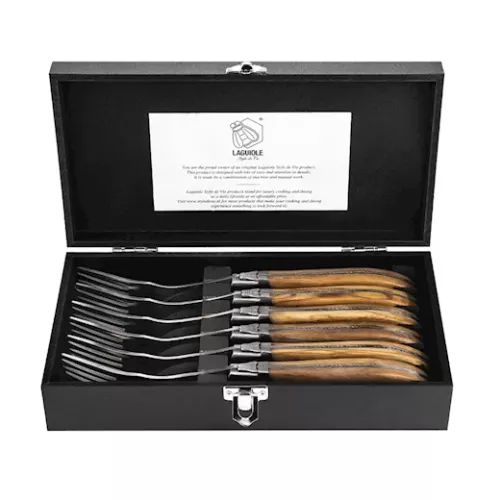 Laguiole Style de Vie Luxury Line Forks Olive Wood (6 pcs)