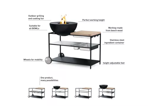 Höfats 1x Höfats Fire Kitchen Outdoor kitchen with Bowl 57 Fire bowl (00740)