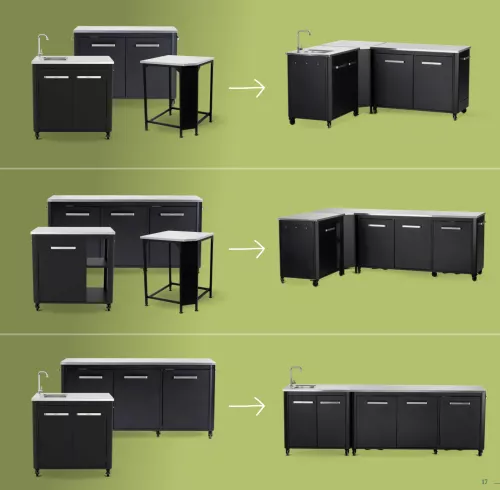 Cozze Cozze Workbench 3 Doors and 6 Wheels 180 cm (90528)