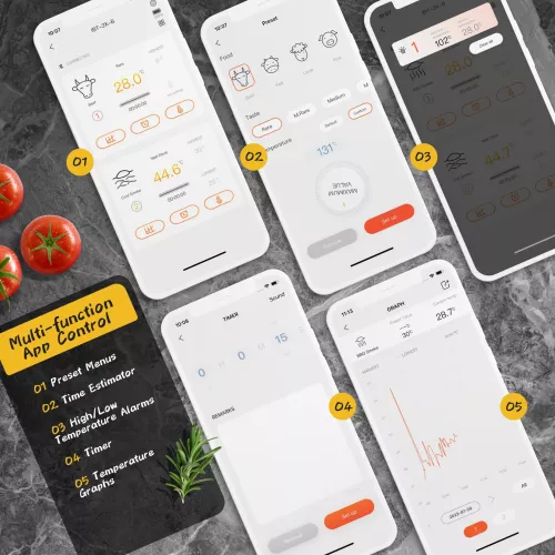 Inkbird BBQ Thermometer Inkbird IBT-2X Thermometer with LCD and Bluetooth (IBT-2X)