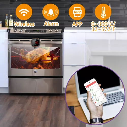 Inkbird BBQ Thermometer Inkbird IBT-4XS Thermometer with LCD and Bluetooth (IBT-4XC)