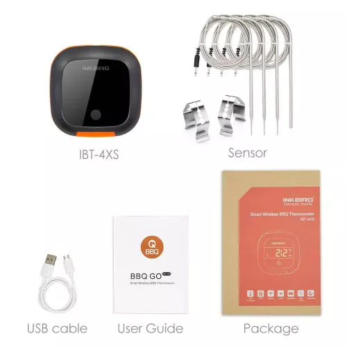 Inkbird BBQ Thermometer Inkbird IBT-4XS Thermometer with LCD and Bluetooth (IBT-4XC)