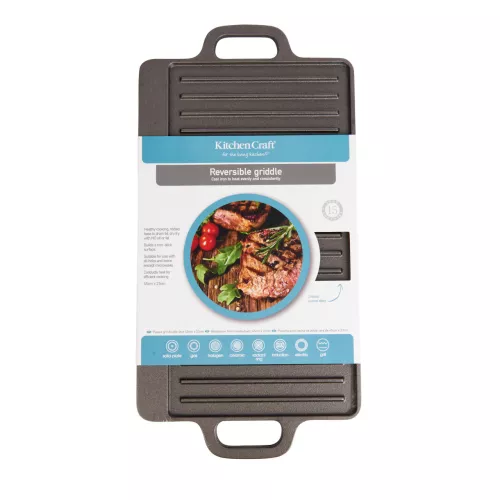KitchenCraft KitchenCraft Deluxe cast iron baking grill plate 45cm x 23cm (KCCIGRID)