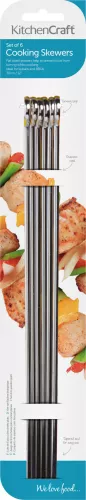 KitchenCraft KitchenCraft Set of 6 flat skewers 30 cm (KCSKEWER30)