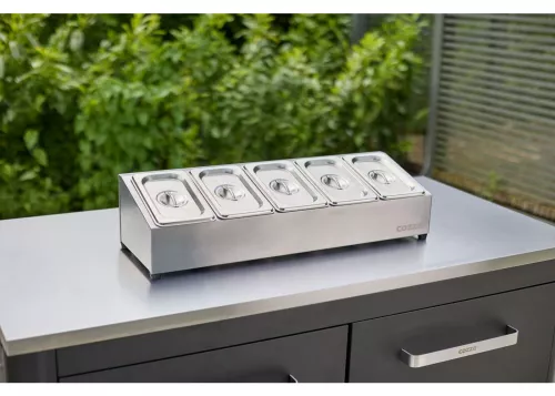 Cozze Topping Station with 5 Cups and Lids (90325)