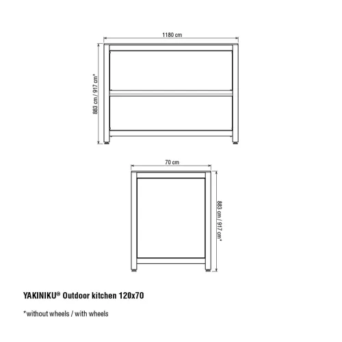 Yakiniku YAKINIKU Luxury outdoor kitchen frame 120x70cm with 19'' hole (900017)