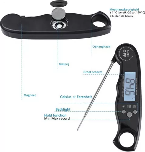 BBQ Valley Digital Core Thermometer and Bottle Opener Red (JF001)