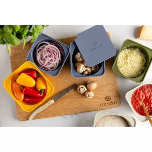 Babadoh Babadoh Olive 6 Silicone dough and storage containers (SKU9)