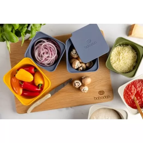 Babadoh Babadoh Blue 6 Silicone Dough and Storage Containers (SKU11)