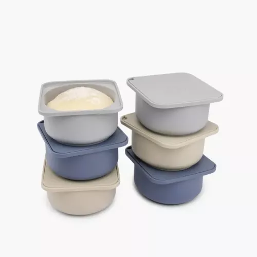 Babadoh Blue 6 Silicone Dough and Storage Containers