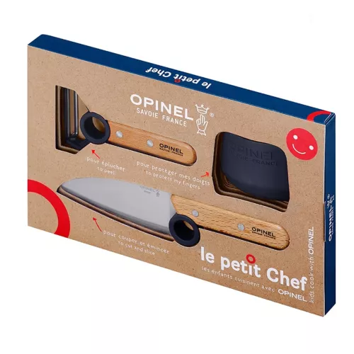 Opinel Children's Kitchen Set, Le Petit Chef, 3-piece, blue