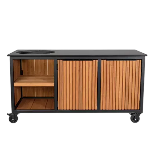 Fraaii Outdoor Kitchen Bamboo Teak Oil Rhombus Inferno