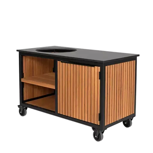 Fraaii Outdoor Kitchen Bamboo Teak Oil Rhombus Storage