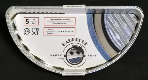 happy barbecue tray 5x Happy Barbecue Tray Aluminum trays (HBT L-110)