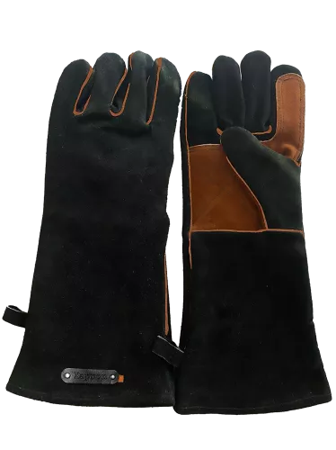 Xapron BBQ Gloves Black Cognac Suede