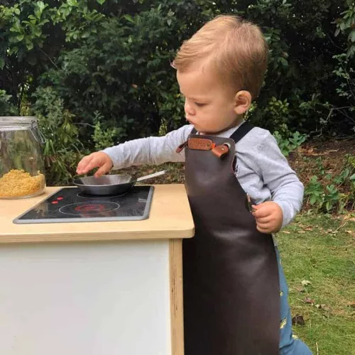 Xapron Xapron Bovine Apron Kids Navy Blue Leather (KA390136)