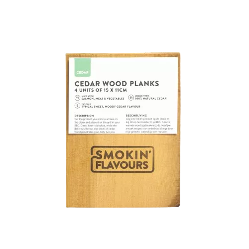 Smokin' Flavors Cedar Wood Planks 4 Pieces
