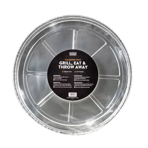 Smokin' Flavors Aluminum drip pan Round 5 pieces ⌀ 33 cm