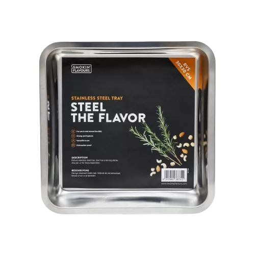 Smokin' Flavors RVS Tray 30 x 30 cm