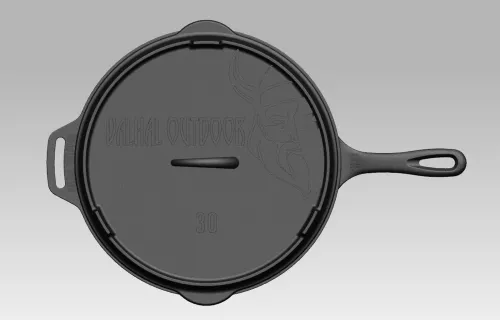 Valhal Outdoor Valhal Skillet Cast Iron Lid ø 30 cm with Grill pattern (VH.LID30)