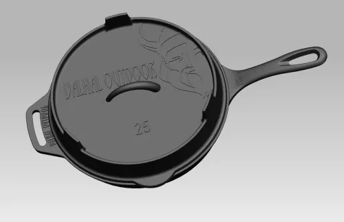 Valhal Outdoor Valhal Skillet Cast Iron Lid ø 25 cm with Grill Pattern (VH.LID25)