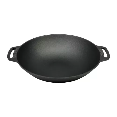 Valhal Wok Pan Cast Iron with Handles 36 cm