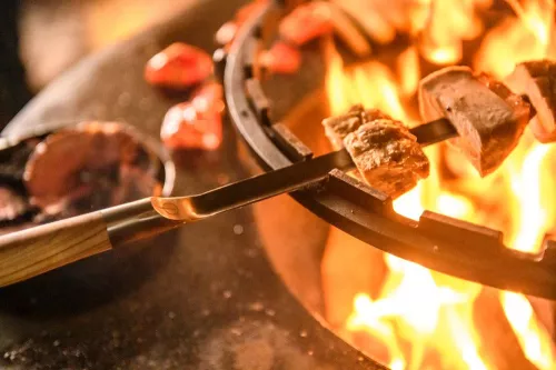 Forged Forged Churrasco Olive Skewer V-shape 50cm (OLSkewV50)