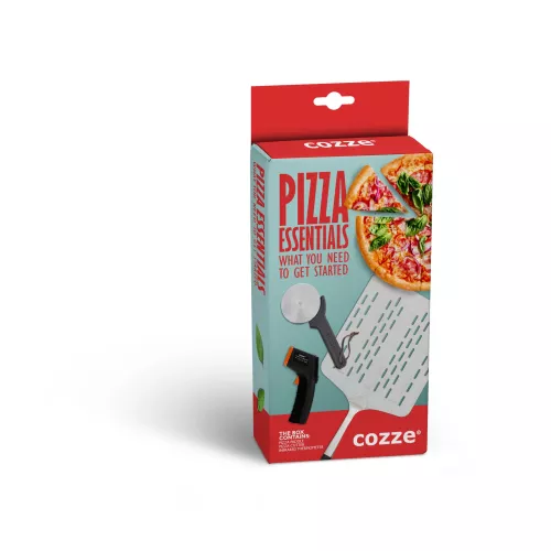 Cozze Gift Set Pizza Scoop, Cutter and Thermometer